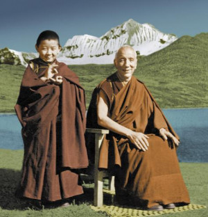 Sogyal Rinpoche with his master Jamyang Khyentse Chökyi Lodrö
