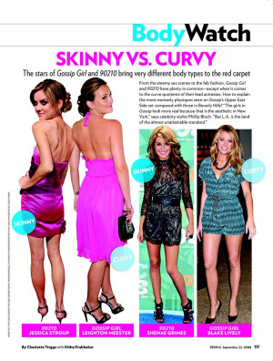 Skinny vs Curvy. Gossip Girl vs 90210