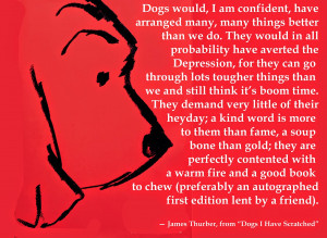 Drawing and quote by the late, great New Yorker humorist James Thurber