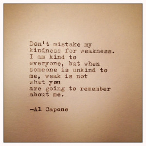 Al Capone Quote Typed on Typewriter