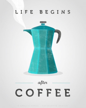 coffee. Teal Coffee print Coffee poster Coffee art Quote poster teal ...