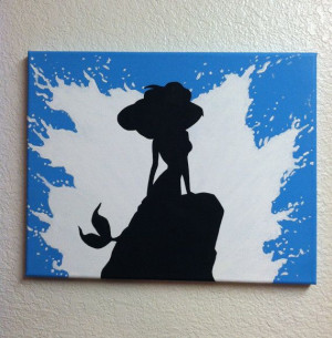 Disney Silhouette Painting - The Little Mermaid, Part of Your World ...