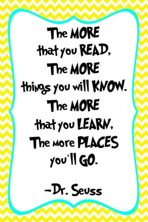 Dr. Seuss Quote Print Classroom poster or nursery by SSDdesign