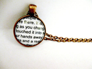 Fahrenheit 451 Quote Book Jewelry Book Necklace Book Pendant - Book ...