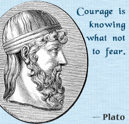 Plato quote on courage
