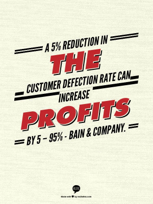 reduction in the customer defection rate can increase profits by ...