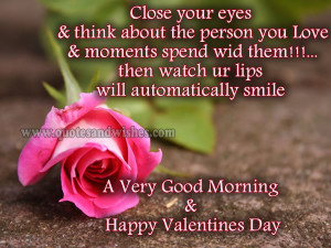 day 1 Happy Valentines Day Good Morning picture quotes. Romantic Good ...