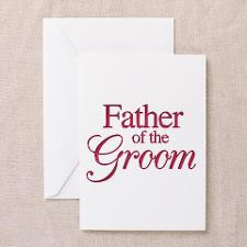 Father of the Groom (wine) Greeting Cards (Package for