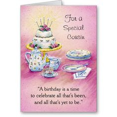 Happy Birthday Cousin Card Birthday Cake More