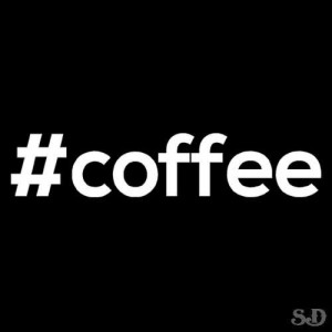Hashtag Coffee Decal #geek #coffee #love #hashtag