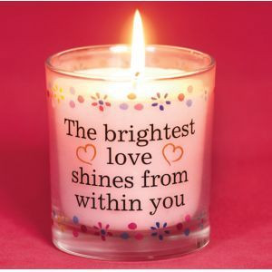 Scented Candle With A Quote.