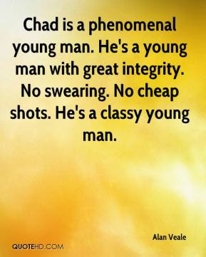 ... great integrity. No swearing. No cheap shots. He's a classy young man