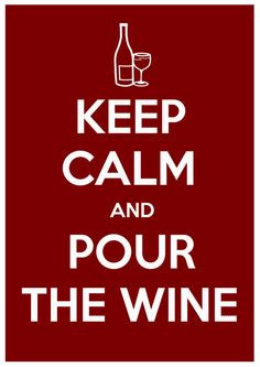 Keep Calm and Pour the Wine typography Inpirational by BEANLAND, $9.00