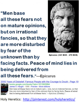 ... unknown than by facing facts. Peace of mind lies in being delivered