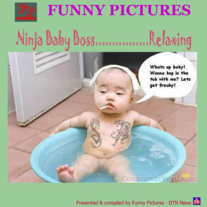 Funny Baby Pictures With Comments In Tamil Ninja baby boss.
