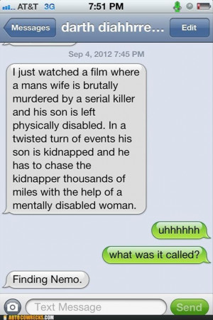 finding nemo, funny texts