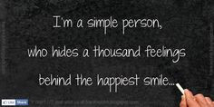 of quotes about sadness | simple person, who hides a thousand feelings ...
