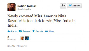 ... Miss America, Nina Davuluri, 'Would Never Win Pageants In South Asia