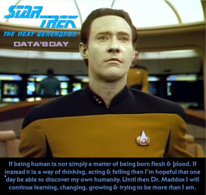 Star Trek The Next Generation Data in Data's Day by ENT2PRI9SE