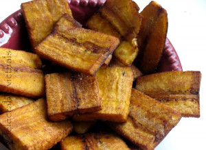 Pan Fried Plantain Wedges And Chips Vazhakkai Podimaas Vazha