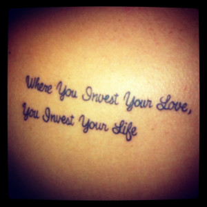 My new tattoo! Quote from a Mumford and Sons song :) I love ... | Tat ...