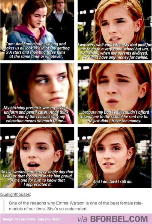 and this is why Emma Watson is my role model I love her