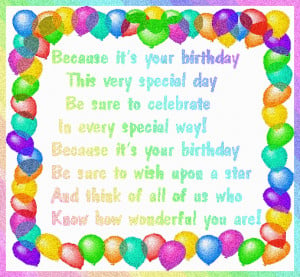 Birthday Quotes Comment Codes for Friendster & Tagged