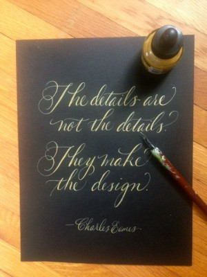 gold ink is hard, but so worth it! by kristen henderson calligraphy
