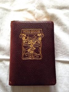 POETICAL-QUOTATIONS-1883-Full-Leather-BINDING-Antique-Rare-BOOK