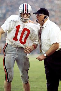 George Long/WireImage Woody Hayes, talking with QB Rex Kern in 1969 ...