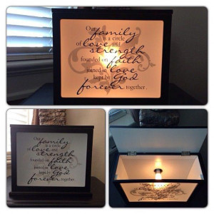 Inspirational Accent Lamp with Interchangeable Quotes