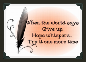 ... accept finite disappointment, but we must never lose infinite hope