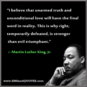 ... defeated is stronger than evil triumphant martin luther king jr