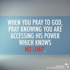 God's power knows no limit! More
