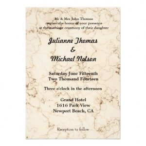 Love is Patient Marbled wedding invites full bible verse on back side.
