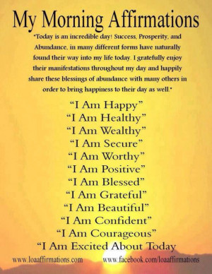 daily affirmations for success