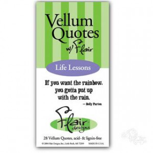 Flair Vellum Quote Book - Life Lessons - Flair Designs Scrapbooking ...
