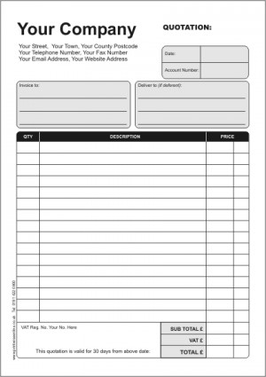 quotation form 6 use this template a5 quotation form 5
