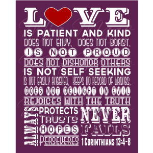 Bible Verses On Love Corinthians Love Is Patient