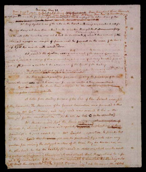 James Madison took these notes at the Constitutional Convention in