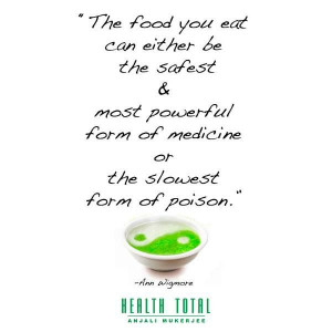 It is you who decided what you eat. Always eat the right foods that ...