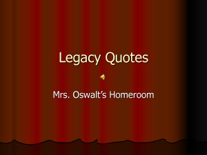 Quotes About Legacy Quote