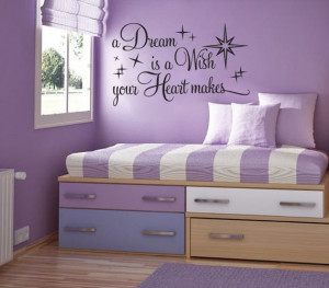 Cinderella Wall Quote Decal: A Dream is a Wish your Heart Makes ...