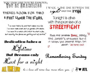 all time low song quotes