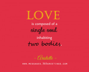 Aristotle Quote Love Is Composed: Aristotle Love Quote Friendship ...