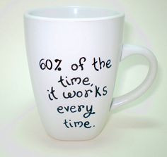 This mug is hand painted in black with the classic Anchorman quote ...