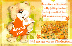 Thanksgiving Miss You Cards, Missing You on This Thanksgiving