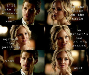Klaus and Caroline. TVD. :) things i would do if i were her