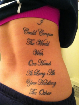 quote but feel bad that the girl got it tattooed and it should be 
