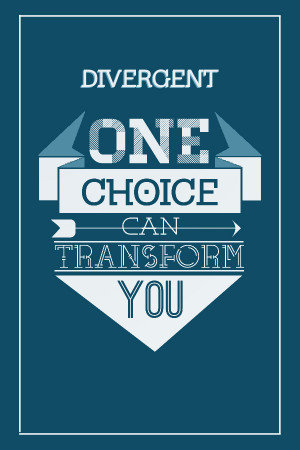 Divergent Minimalist Posters (based on book taglines)